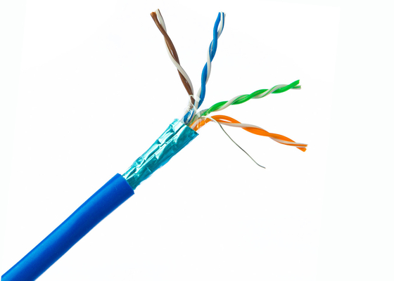 Cat6 FTP Cable Al - Foil Screened Copper Ethernet Lan Cable With Rip Cord 1000 Ft