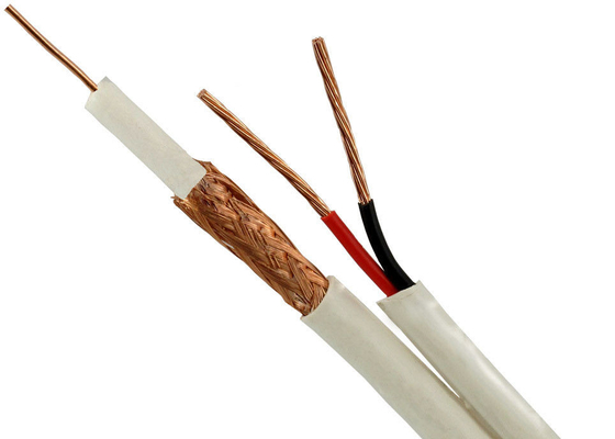 Indoor Use RG59 CCTV Cable With 2 × 0.75 Sq.Mm Power Siamese Cable