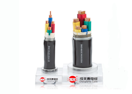 Το IEC 60502-1 0.6/1 kV PVC μόνωσε την κατηγορία 2 PVC αγωγών χαλκού καλωδίου τροφοδοσίας που μονώθηκε και που τυλίχτηκε από 1 έως τον πυρήνα 5