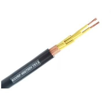 Flexible Control Cable PVC Insulated&amp; Sheathed Braid Shield Screen 450 / 750V   CU / PVC / braided shield / PVC
