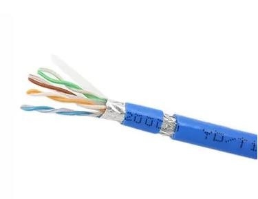 23 AWG Copper Conductor Lan Cable Cat6 SFTP Cable UL Listed Flame Resistance Ethernet Cable