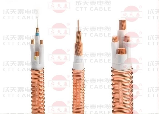 Inorganic Mineral Insulated Corrugated Cable For Fire Retardant  0.6/1kV with Flexibility