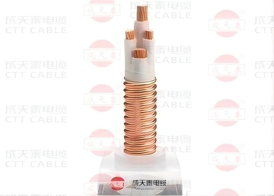 Inorganic Mineral Insulated Corrugated Cable For Fire Retardant  0.6/1kV with Flexibility