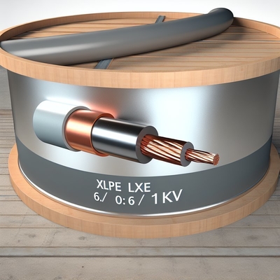 XLPE Insulated Power Cable Copper Conductor Steel Wooden Drum 0.6 / 1kV