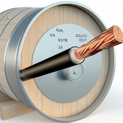 XLPE Insulated Power Cable Copper Conductor Steel Wooden Drum 0.6 / 1kV