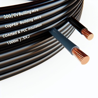 300/500V Copper Building Wire PVC Insulated Black 100m