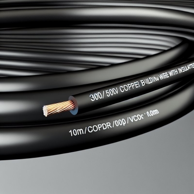 300/500V Copper Building Wire PVC Insulation 100M Black