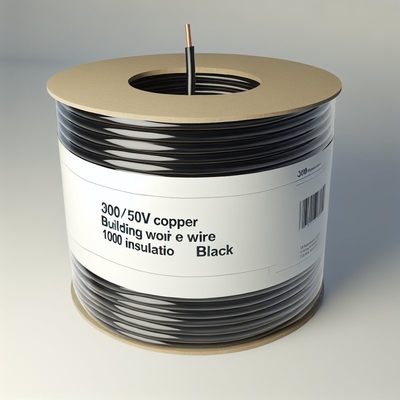 300/500V Copper Building Wire PVC Insulation 100M Black