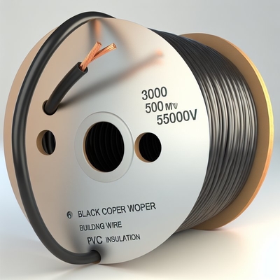 300/500V Copper Building Wire PVC Insulation 100M Black