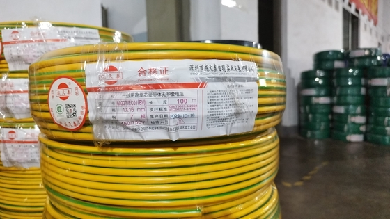 60227 IEC 01 Green/Yellow Copper Conductor Cable Superior Conductivity for Wide Temperature Range -40°C To 90°C