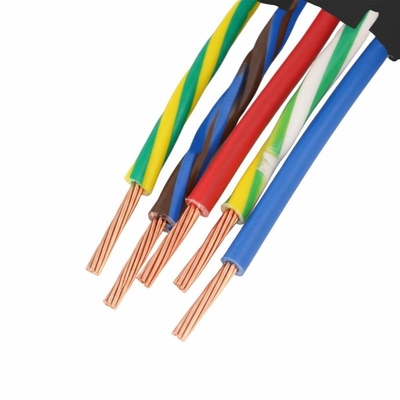 Black/ Red/ Blue/ Yellow/ Green/ White Copper Conductor Cable with PVC Insulation Material