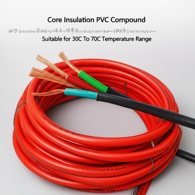 Core Insulation PVC Compound PVC Insulated Power Cable Suitable for 30C To 70C Temperature Range