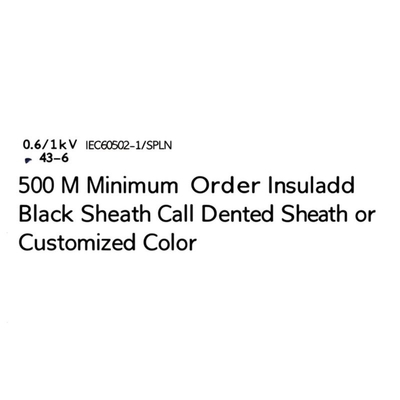 XLPE 0.6/1kV IEC60502-1/SPLN 43-6 500 M Minimum Order Insulated Power Cable in Black Sheath or Customized Color